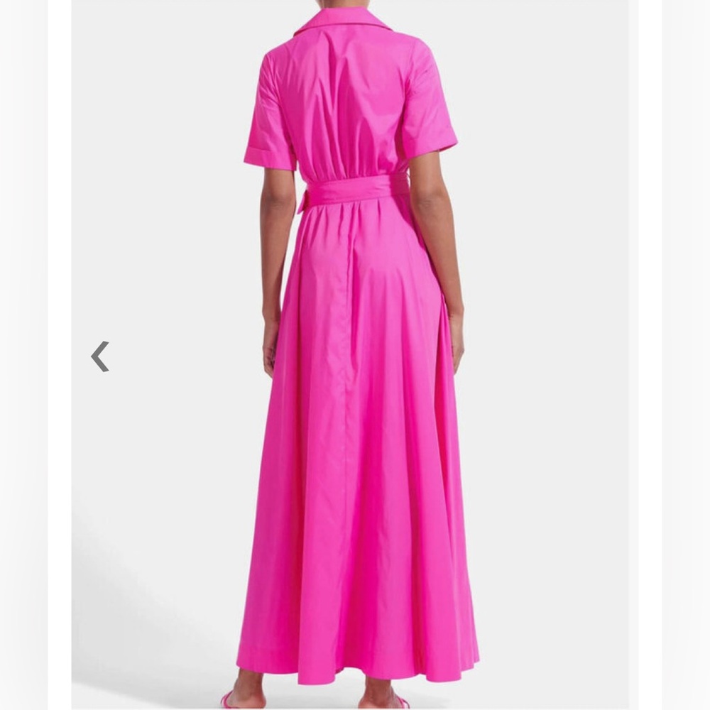 Staud Shirt Dress Millie Pink Maxi Dress Fits Size 4 BNWT - Picture 7 of 10